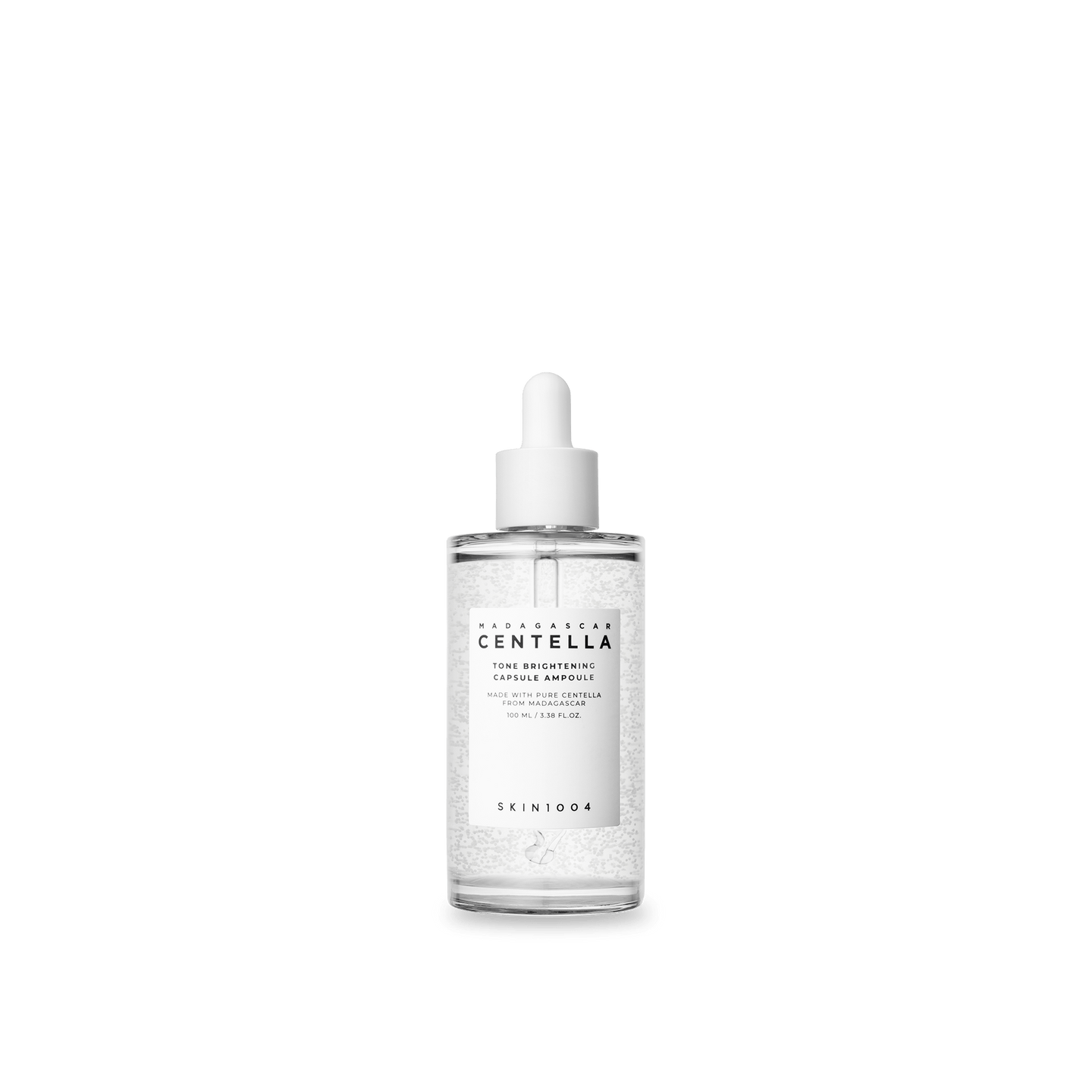 Skin1004 Madagascar Centella Tone Brightening Capsule Ampoule läbipaistval taustal 