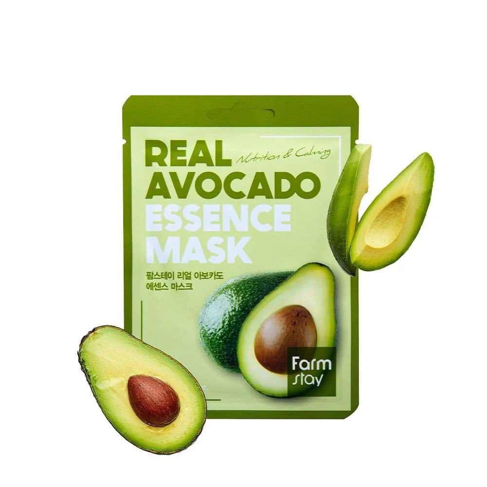 Farmstay Real Avocado Essence Mask niisutav kangasmask avokaadoga