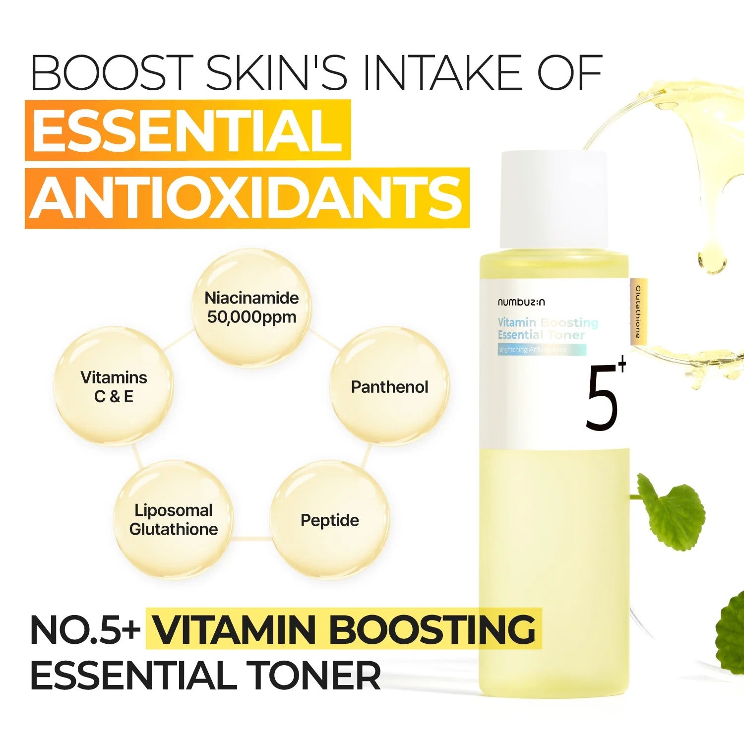 Numbuzin No. 5 Vitamin Boosting Essential Toner näovesi, 200ml