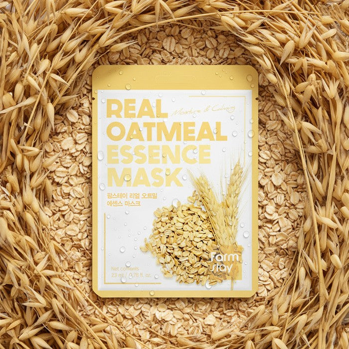 Farmstay Real Oatmeal Essence Mask kaeraekstraktiga kangasmask
