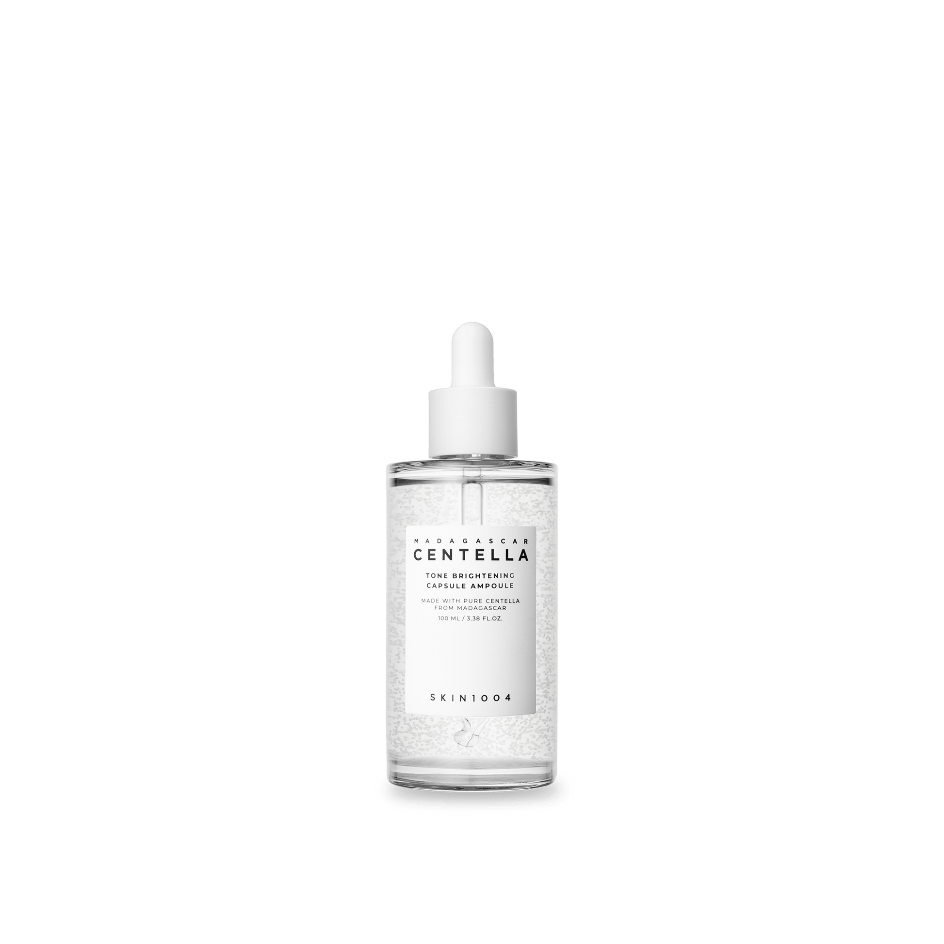 Skin1004 Madagascar Centella Tone Brightening Capsule Ampoule läbipaistval taustal