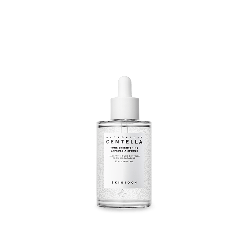 Skin1004 Madagascar Centella Tone Brightening Capsule Ampoule toode läbipaistval taustal 