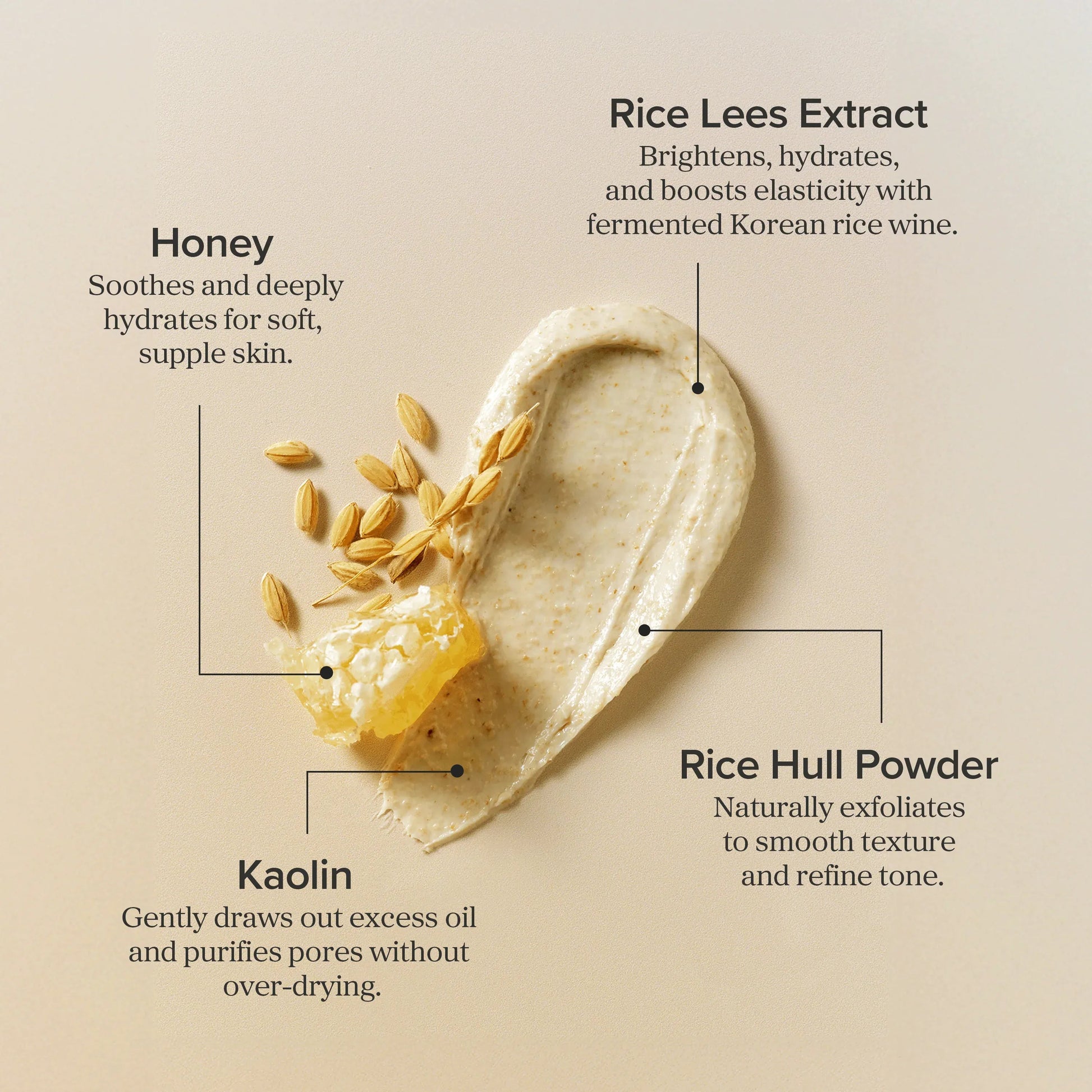 Ground Rice and Honey Glow Mask – kooriv ja kirgastav näomask riisi ja meega