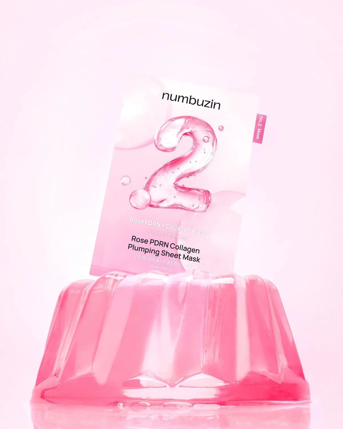 Numbuzin No. 2 Rose PDRN Collagen Plumping Sheet Mask pinguldav kangasmask, 33ml