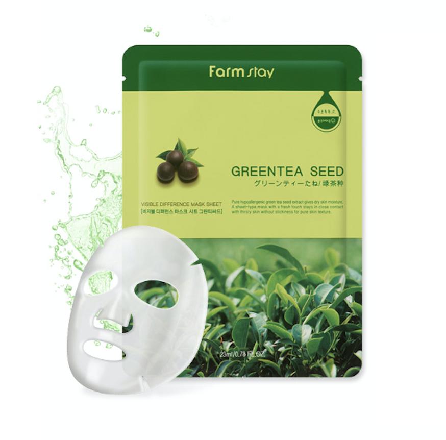 Farmstay Green Tea Seed kangasmaski pealekandmine näole