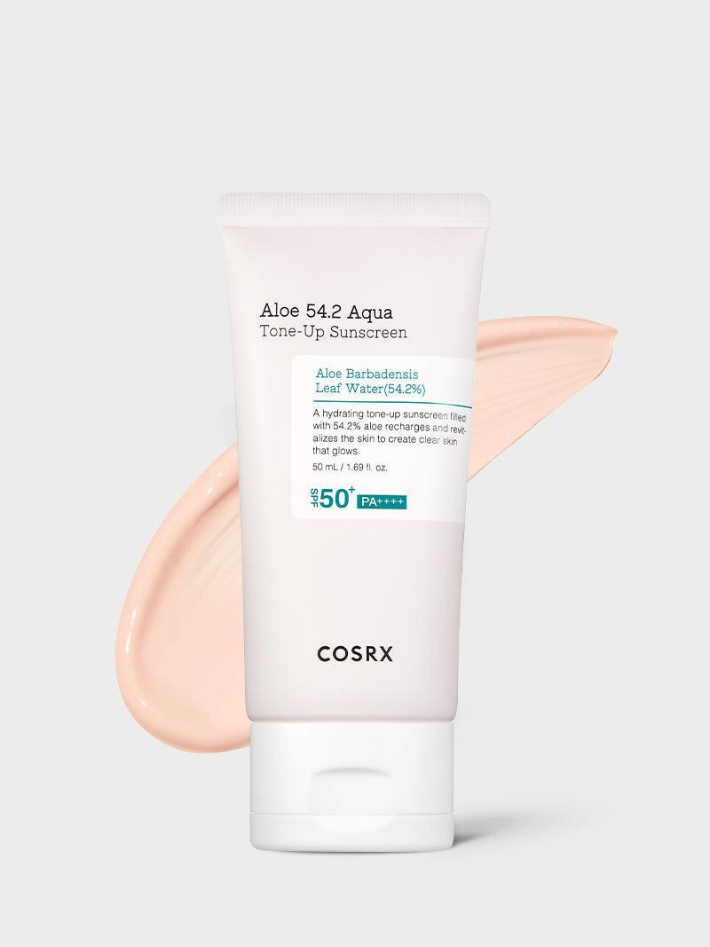 Cosrx Aloe 54.2 Aqua Tone-up Sunscreen SPF 50+ PA++++ - tooniv ja niisutav päikesekaitsekreem aaloega
