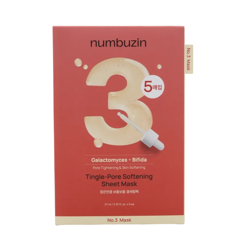Numbuzin No. 3 Tingle-Pore Softening Sheet Mask, 27ml