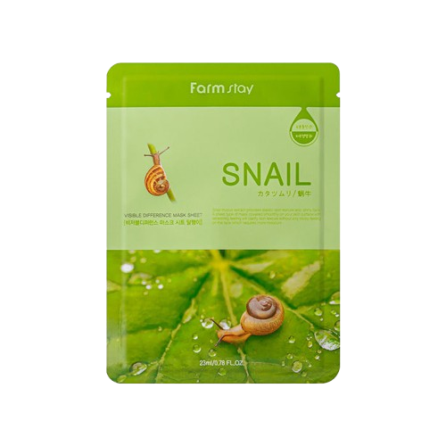 Farmstay Visible Difference Mask Sheet Snail kangasmask 23ml