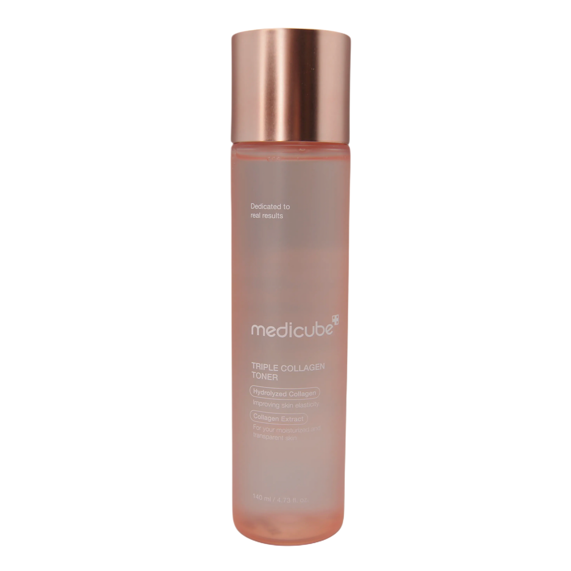 Medicube triple collagen toner pudel läbipaistval taustal näovesi 