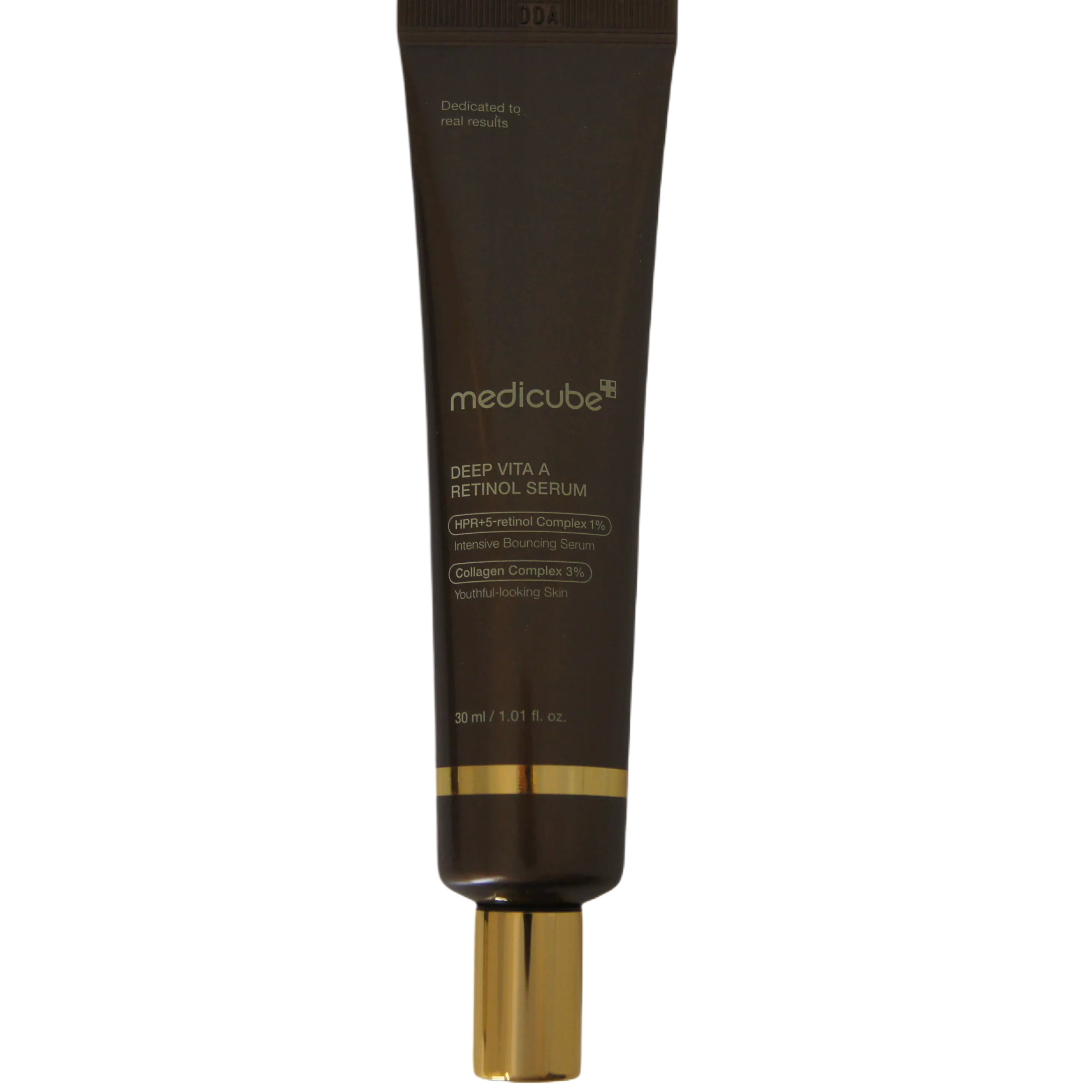 Medicube Deep Vita A Retinol Serum – vananemisvastane seerum retinooliga läbipaistval taustal 30ml