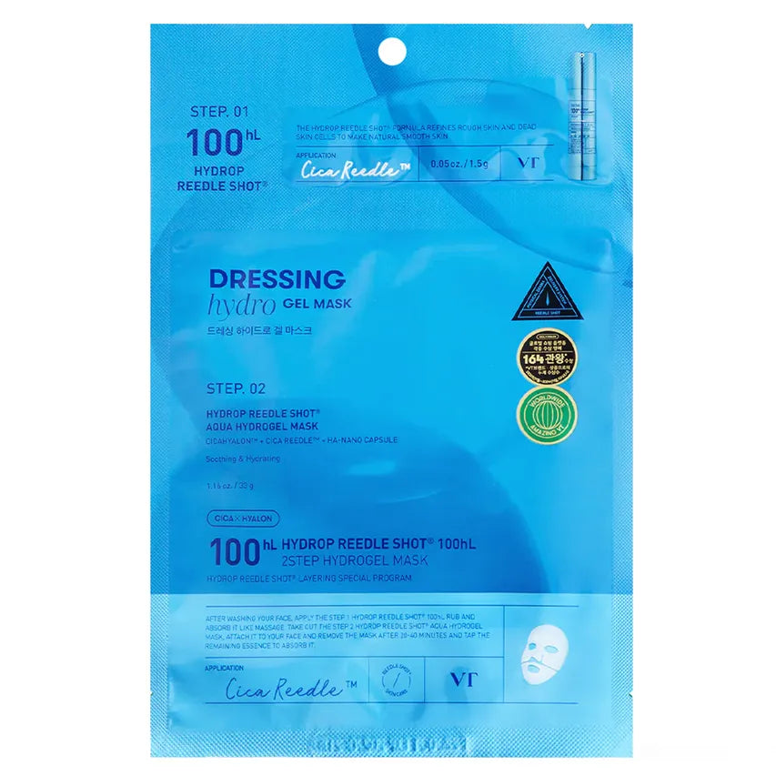 VT Cosmetics Hydrop Reedle Shot 100 2-Step Hydrogel Mask - niisutav kaheastmeline hüdrogeelmask 1 tk