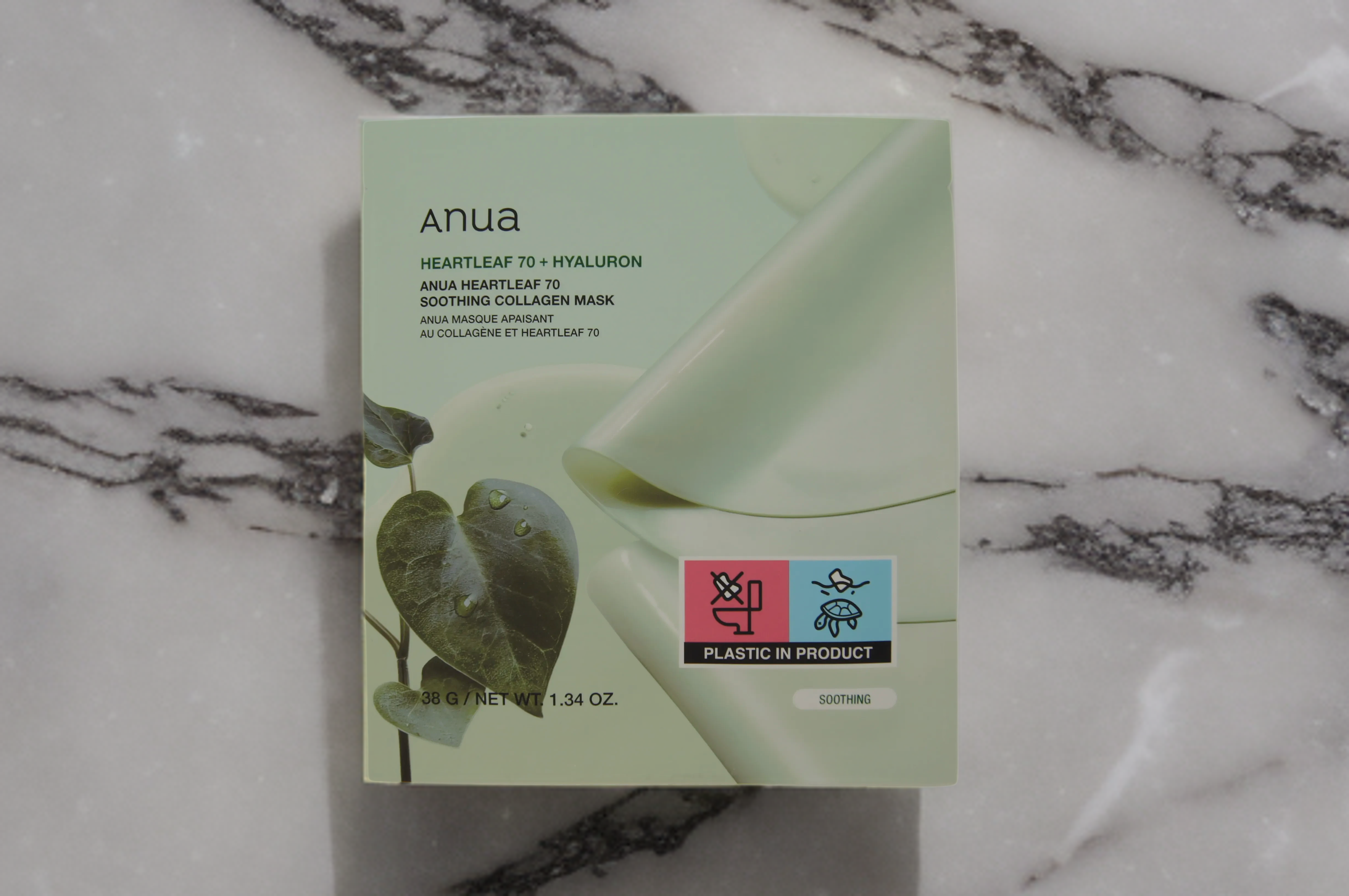 KAMPAANIA Anua Heartleaf 70 Soothing Collagen Mask - rahustav ja pinguldav kollageenmask