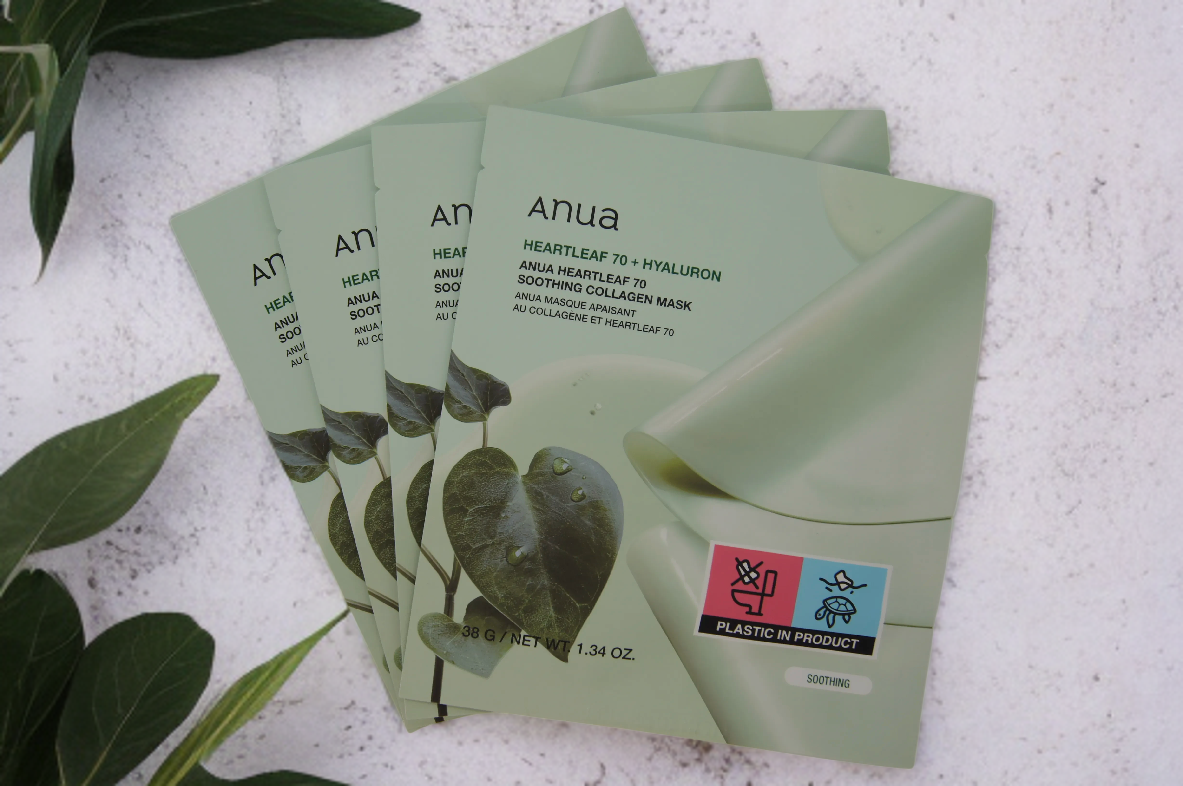 KAMPAANIA Anua Heartleaf 70 Soothing Collagen Mask - rahustav ja pinguldav kollageenmask