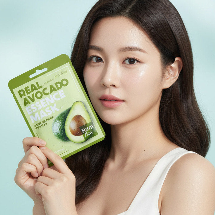 Farmstay Real Avocado Essence Mask hydrating sheet mask with avocado