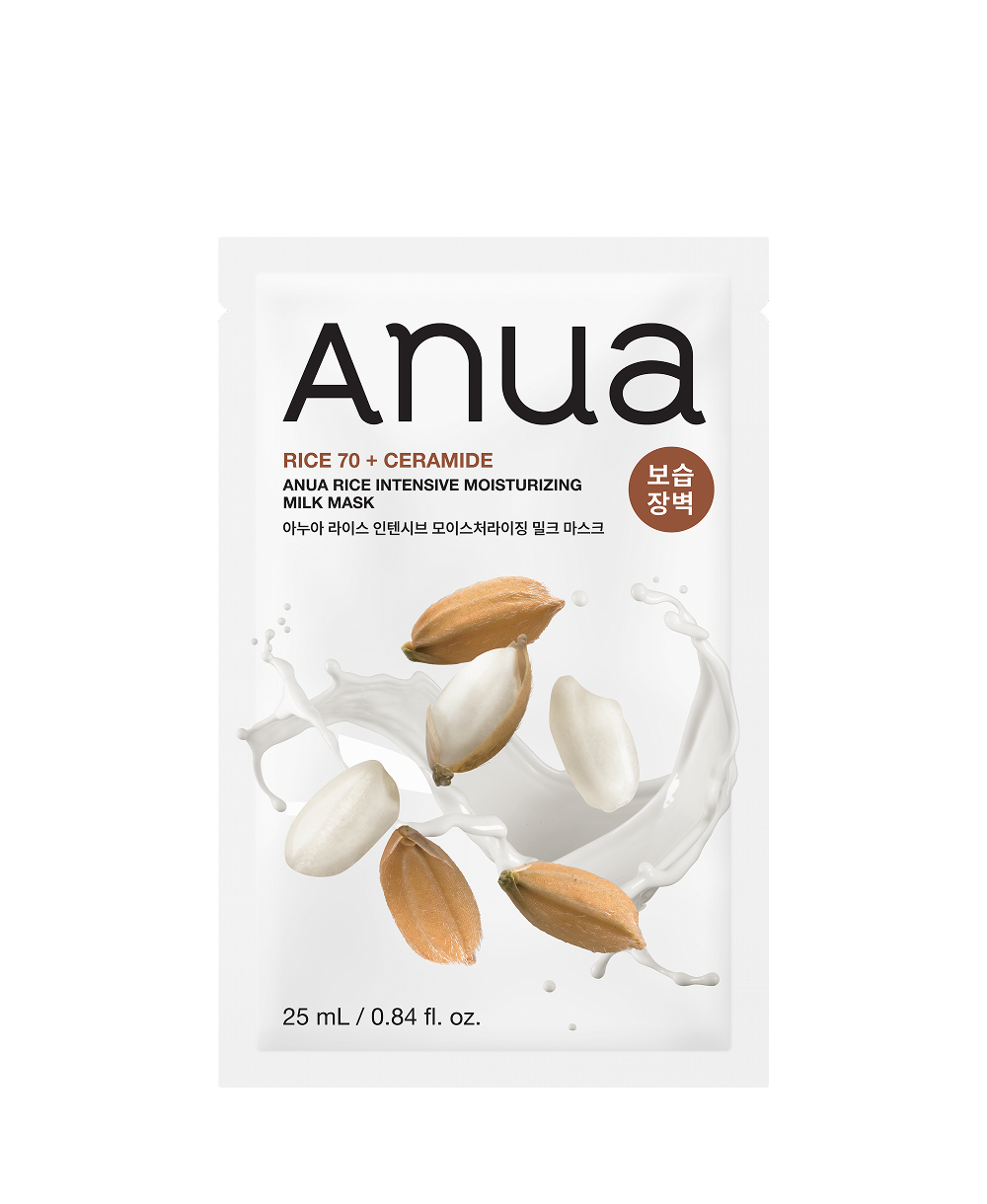 Anua Rice Intensive Moisturizing Milk Mask - niisutav kangasmask riisi ja keramiididega 25ml
