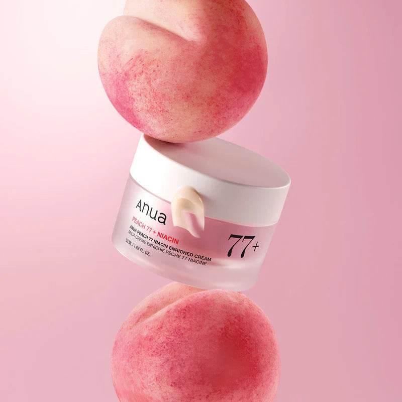Anua Peach 77% Niacin Enriched Cream - niisutav ja kirgastav näokreem 50ml