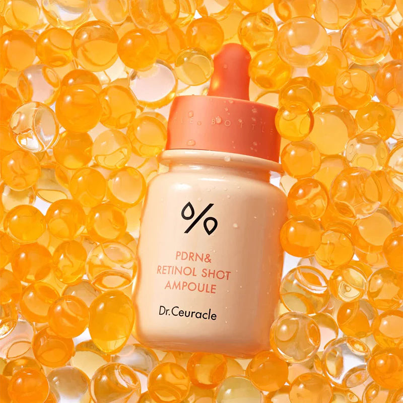 DR. CEURACLE PDRN & Retinol Shot Ampoule PDRN-i, retinooli ja mikronõeltega seerum, 30ml