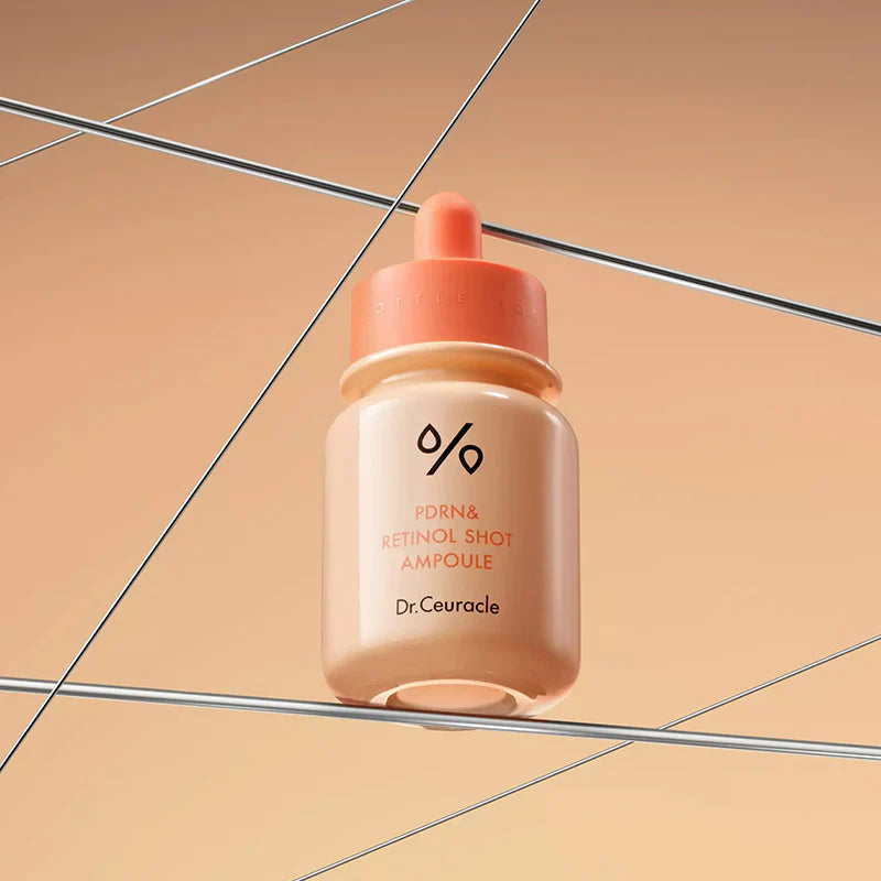 DR. CEURACLE PDRN & Retinol Shot Ampoule PDRN-i, retinooli ja mikronõeltega seerum, 30ml