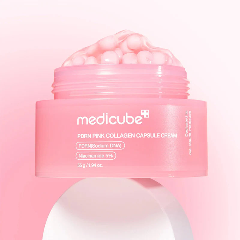 Medicube PDRN Pink Collagen kapselkreemi koostisosad ja toime