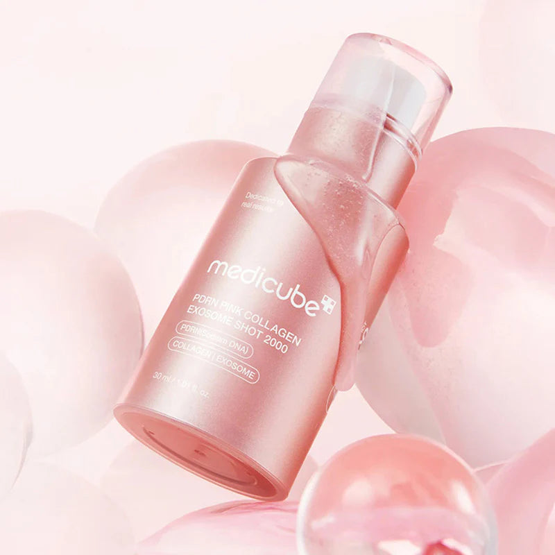 Medicube PDRN Pink Collagen Exosome Shot Ampoule 2000 – mikronõel-efektiga seerum, 30ml