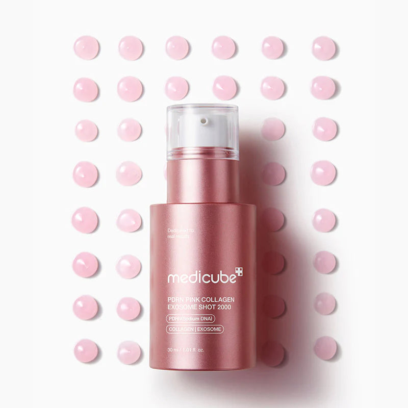 Medicube PDRN Pink Collagen Exosome Shot Ampoule 2000 – mikronõel-efektiga seerum, 30ml
