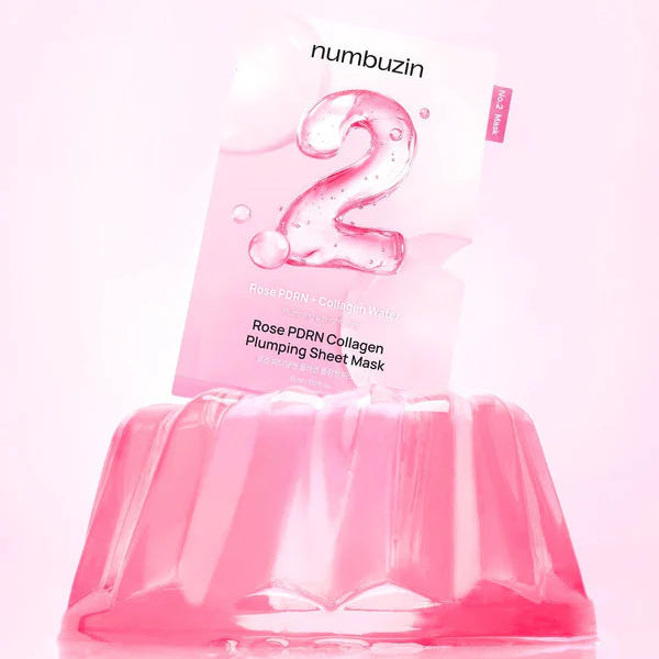 Numbuzin No. 2 Rose PDRN Collagen Plumping Sheet Mask pinguldav kangasmask, 5x33ml