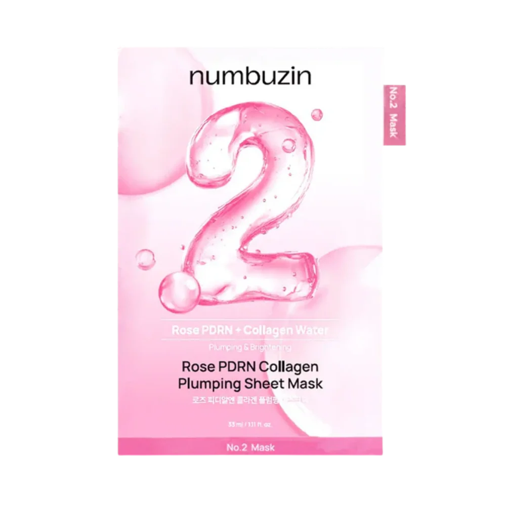 Numbuzin No. 2 Rose PDRN Collagen Plumping Sheet Mask pinguldav kangasmask, 33ml