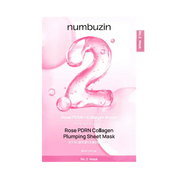 Укрепляющая тканевая маска Numbuzin No. 2 Rose PDRN Collagen Plumping Sheet Mask, 33 мл