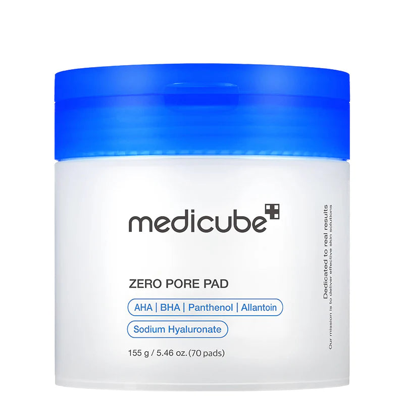 Medicube Zero Pore Pad 2.0 pakend ja tooteinfo