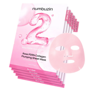 Numbuzin No. 2 Rose PDRN Collagen Plumping Sheet Mask pinguldav kangasmask, 5x33ml
