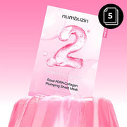Numbuzin No. 2 Rose PDRN Collagen Plumping Sheet Mask pinguldav kangasmask