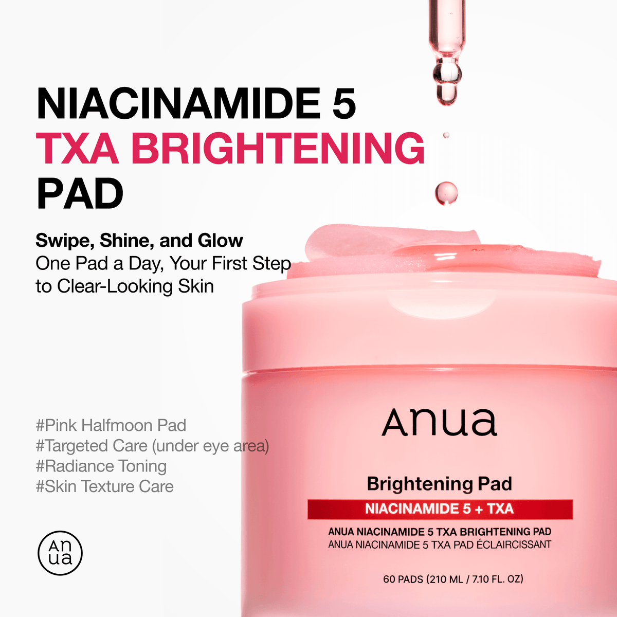 Anua Niacinamide 5 TXA Brightening Pad - осветляющие пэды 60шт