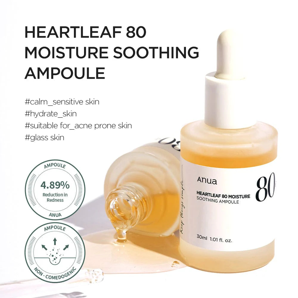 Anua Heartleaf 80% ampulli toime nahale
