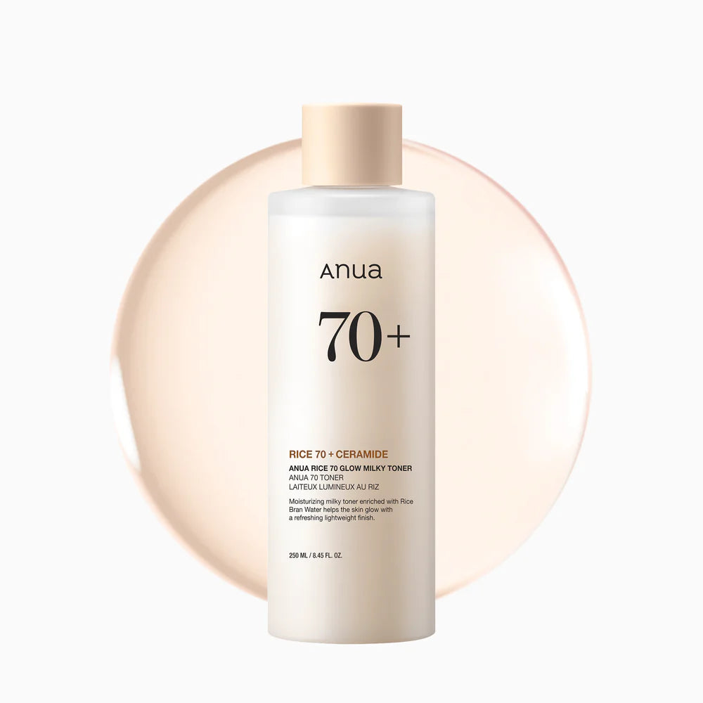 Anua Rice 70 Glow Milky Toner - sära andva efektiga näovesi 250ml