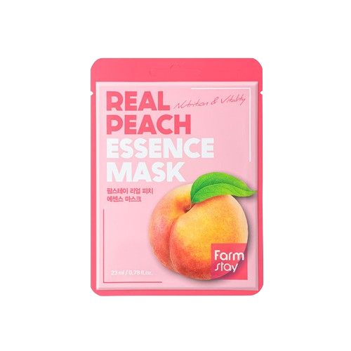 Farmstay Real Peach Essence Mask kangasmask virsikuekstraktiga, 23ml