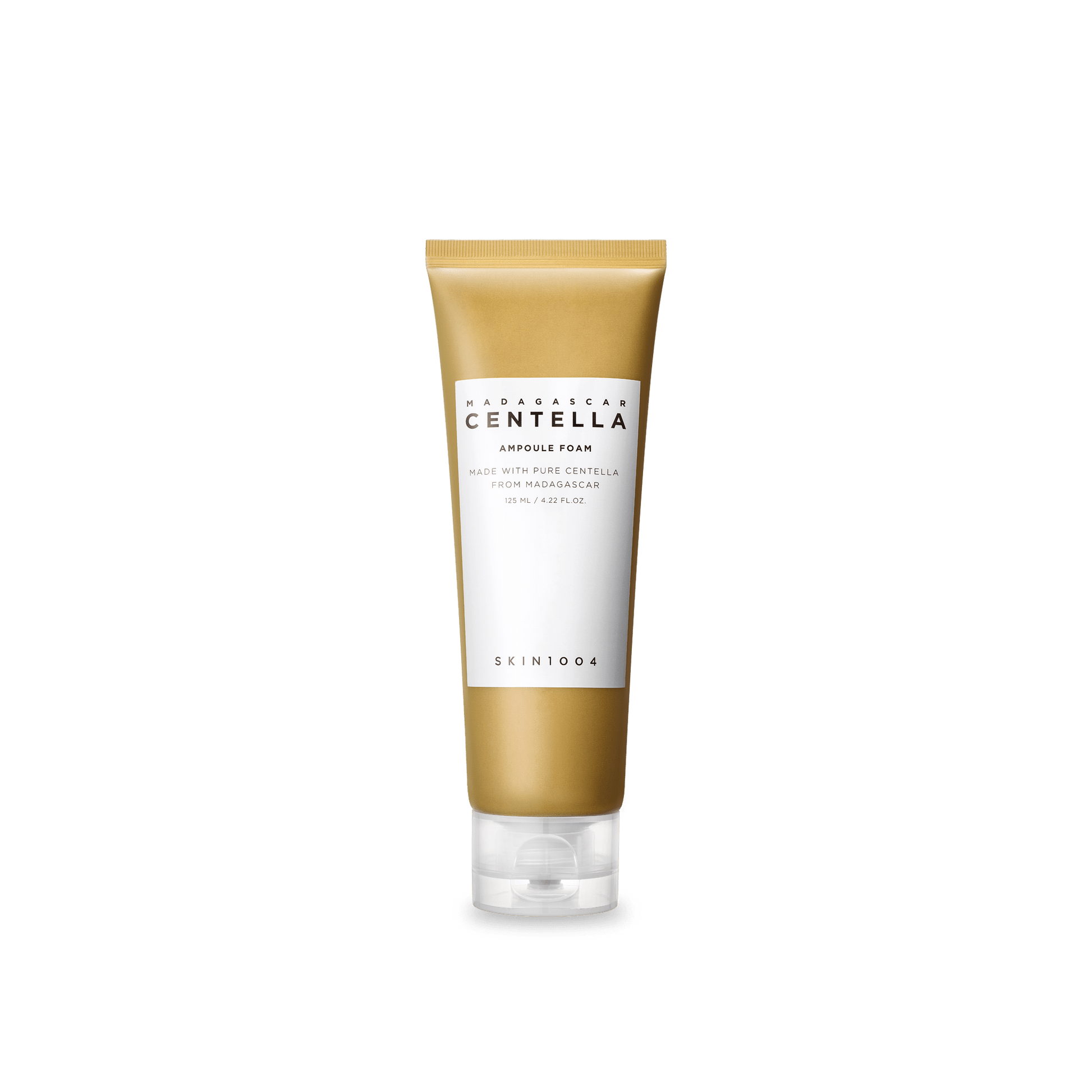 Madagascar Centella Ampoule Foam tuub läbipaistval taustal