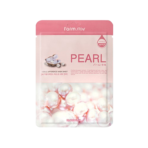 Farmstay Visible Difference Mask Sheet Pearl pärli ekstraktiga kangasmask, 23ml