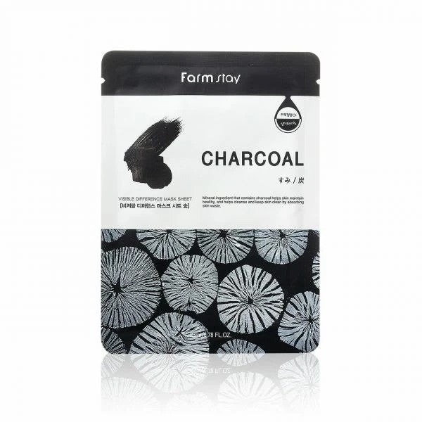 Farmstay Visible Difference Mask Sheet Charcoal kangasmask