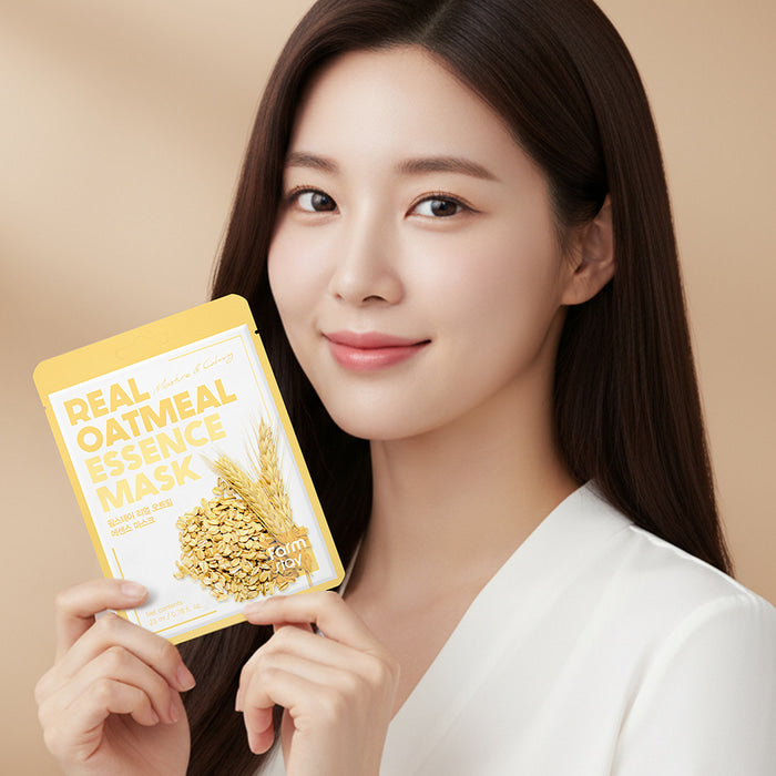 Farmstay Real Oatmeal Essence Mask kaeraekstraktiga kangasmask, 23ml