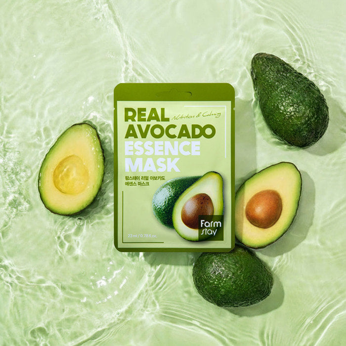 Farmstay Real Avocado Essence Mask hydrating sheet mask with avocado