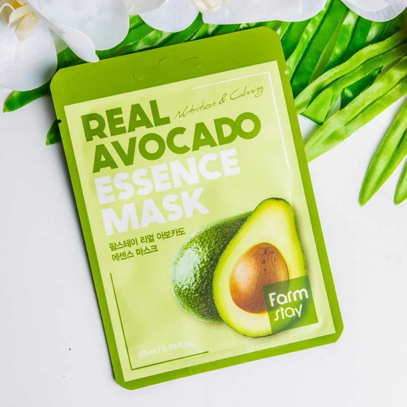 Farmstay Real Avocado Essence Mask hydrating sheet mask with avocado