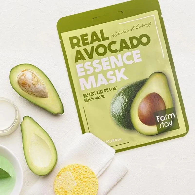 Farmstay Real Avocado Essence Mask hydrating sheet mask with avocado