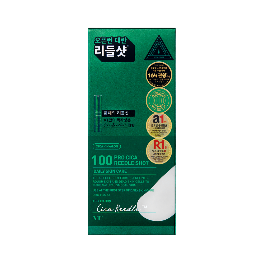 VT Cosmetics Pro Cica Reedle Shot 100 Stick Pouch - calming microneedle serum 2ml x 10