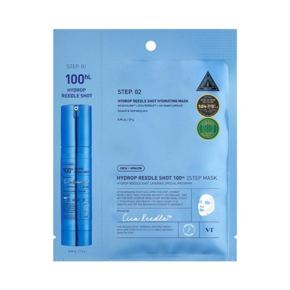 VT Cosmetics Hydrop Reedle Shot 100hL 2-Step Mask - niisutav kaheastmeline näomask 1 tk